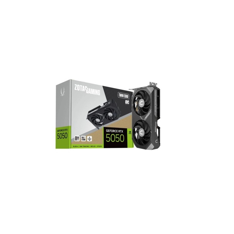 VGA ZOTAC RTX 5050 TWING EDGE OC 8GB,NV,RTX5050,8GB,GDDR6,128BIT,1HDMI+3DP,2 VENTILADORES (ZT-B50500H-10M)