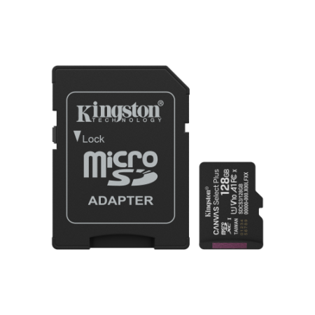 Kingston Technology 128GB microSDXC Canvas Select Plus Gen3 150MB/s A1 (Incluye adaptador de SD)
