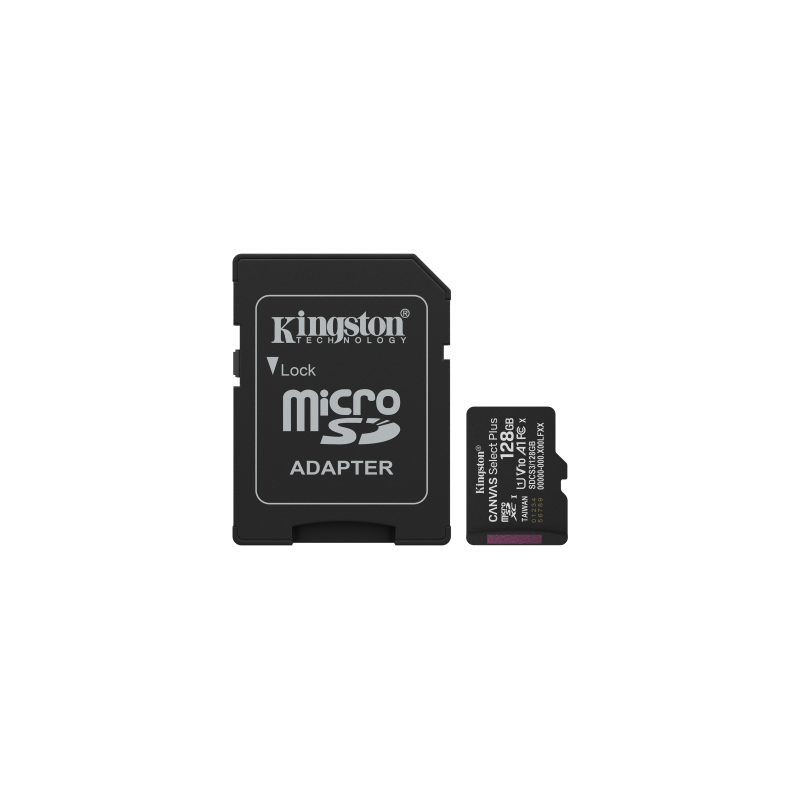 Kingston Technology 128GB microSDXC Canvas Select Plus Gen3 150MB/s A1 (Incluye adaptador de SD)