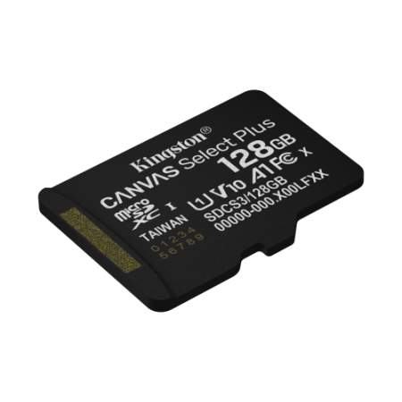 Kingston Technology 128GB microSDXC Canvas Select Plus Gen3 150MB/s A1 (Incluye adaptador de SD)