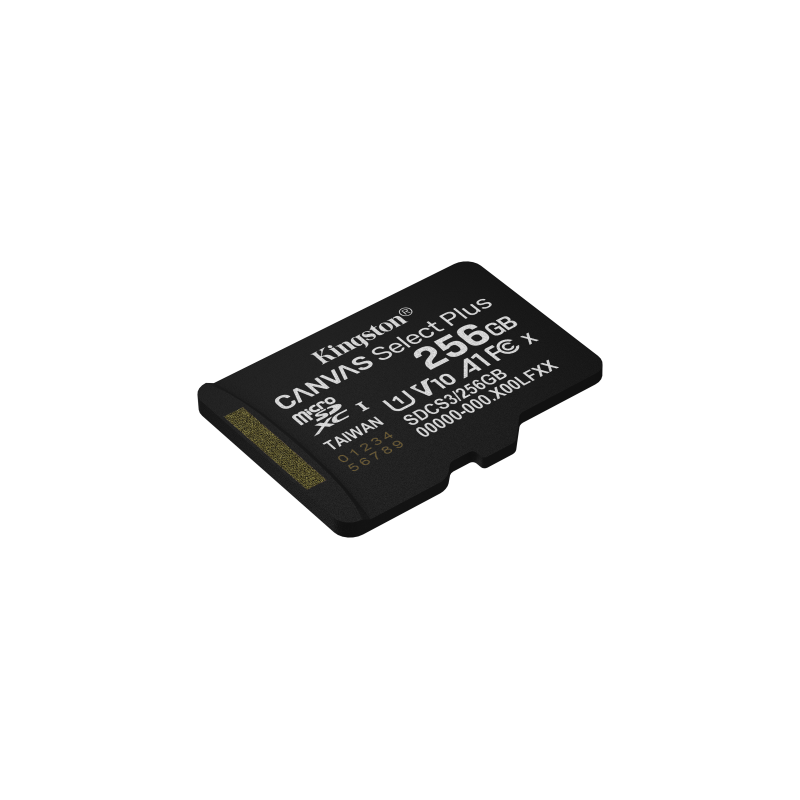 Kingston Technology 256GB micSDXC Canvas Select Plus Gen3 150R A1 (Adaptador de SD no incluido)