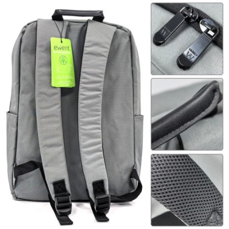 Ewent EW2538 maletines para portátil 40,9 cm (16.1″) Mochila Gris