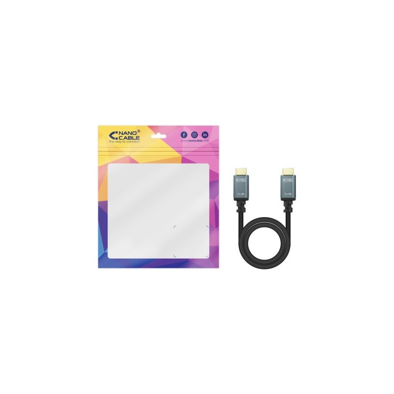 Nanocable Cable HDMI 2.1 IRIS 8K A/M-A/M, Negro, 5 Metros
