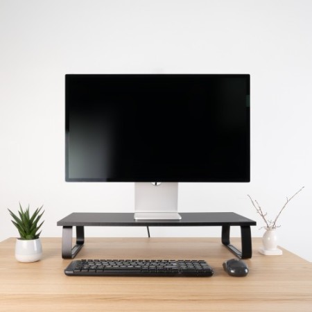 TooQ Soporte Elevador Multiusos para Monitor/Portátil, Negro