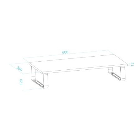 TooQ Soporte Elevador Multiusos para Monitor/Portátil, Negro