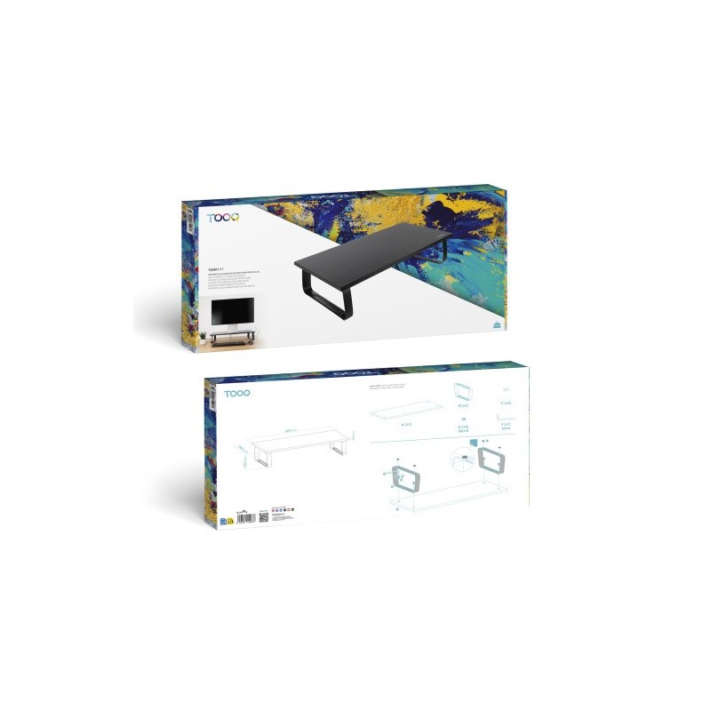 TooQ Soporte Elevador Multiusos para Monitor/Portátil, Negro