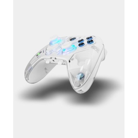 KROM KRYSTAL TRANSPARENTE , WIRELES BLUETOOTH O CABLE , COMPATIBLE PC, SWITCH, SWITCH2 , ANDROID E IOS