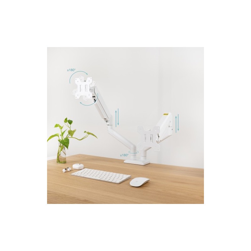 TooQ DB1434TNR-W soporte para monitor 86,4 cm (34″) Escritorio Blanco