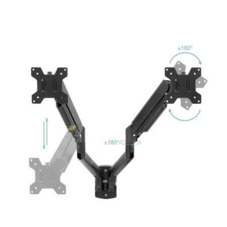 TooQ LP1434TNR-B soporte para monitor 86,4 cm (34″) Escritorio Blanco