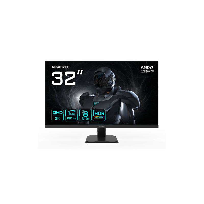 GIGABYTE GS32QA Monitor Gaming 32” QHD - 2560 x 1440, 180Hz, 1ms, 300 cd/m², FreeSync Premium, HDR Ready, HDMI 2.0, DisplayPort 
