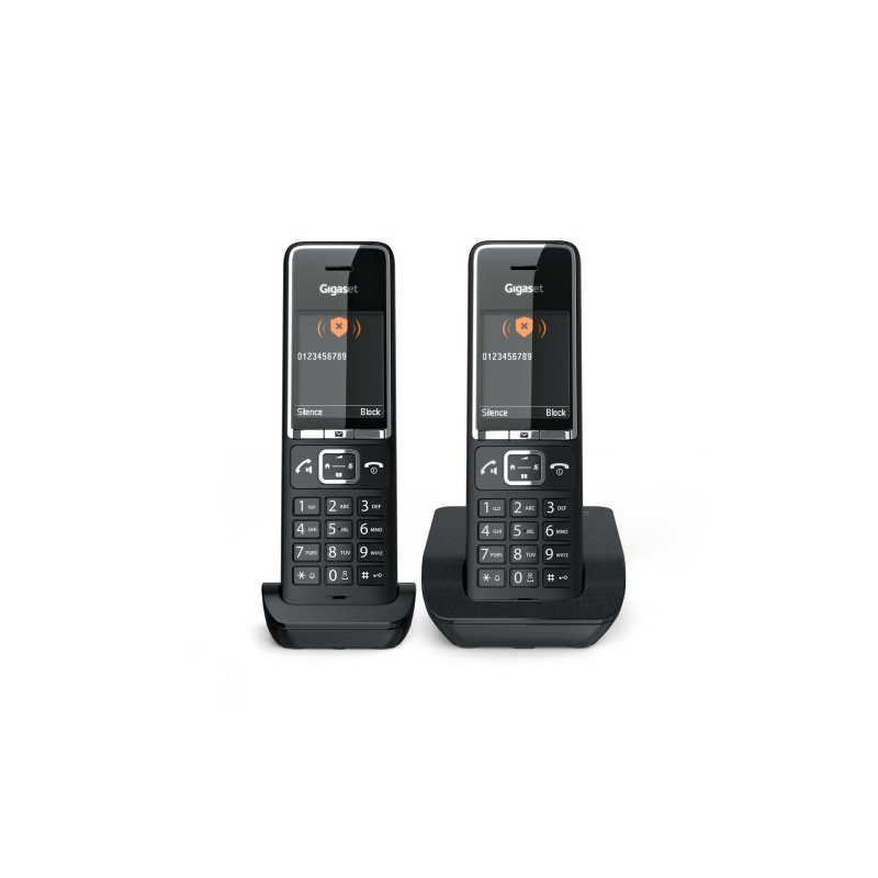 Gigaset COMFORT 550 duo Teléfono analógico Identificador de llamadas Negro