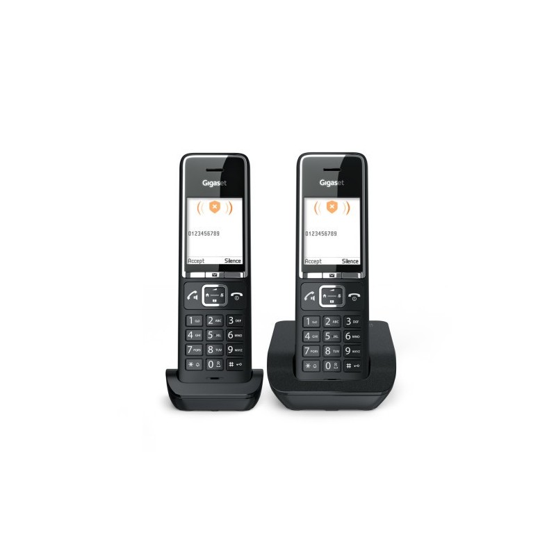 Gigaset COMFORT 550 duo Teléfono analógico Identificador de llamadas Negro