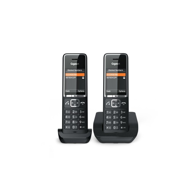 Gigaset COMFORT 550 duo Teléfono analógico Identificador de llamadas Negro
