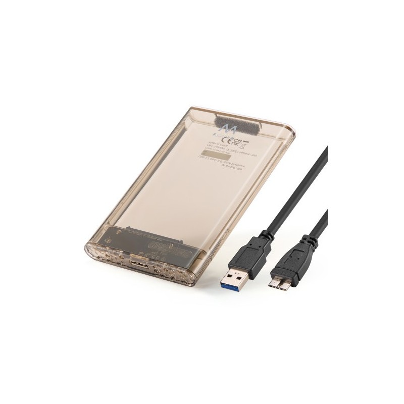 Ewent EW7069 caja para disco duro externo Caja externa para unidad de estado sólido (SSD) Transparente 2.5″