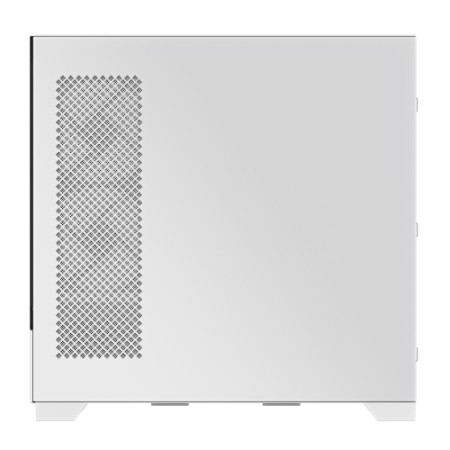 GIGABYTE C201 PANORAMIC ICE Caja para PC – Torre media, m-ATX, compatible con radiador de 360 mm, 3 ventiladores preinstalados, 