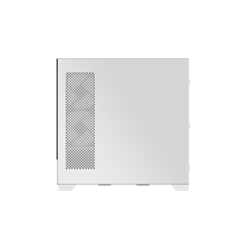 GIGABYTE C201 PANORAMIC ICE Caja para PC – Torre media, m-ATX, compatible con radiador de 360 mm, 3 ventiladores preinstalados, 