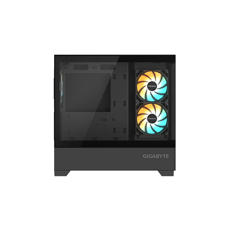 GIGABYTE C201 PANORAMIC Caja de PC – Torre Media, m-ATX, soporte para radiador de 360 mm, 3 ventiladores preinstalados, USB 3.0,