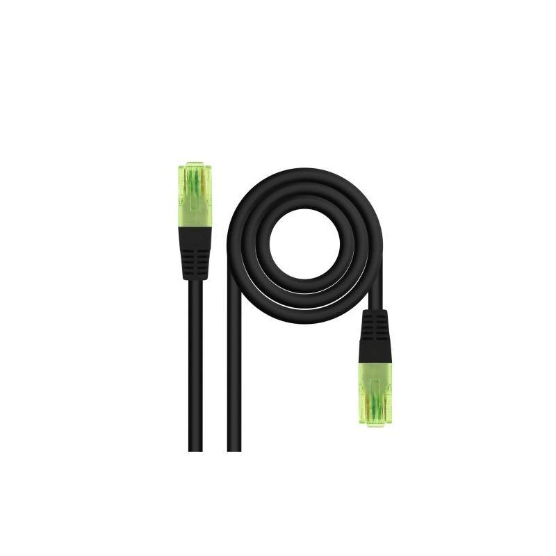 NANOCABLE CABLE RED CAT.6 UTP AWG26 CCA, NEGRO, 1 M