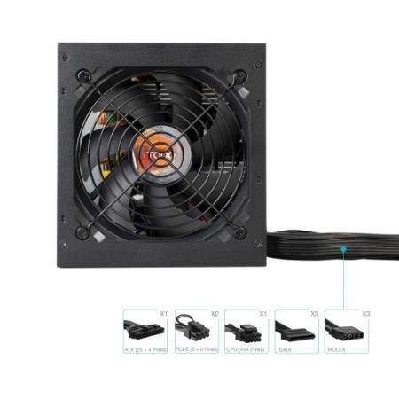TooQ Fuente de Alimentación ATX 650W APFC 80Plus Bronze