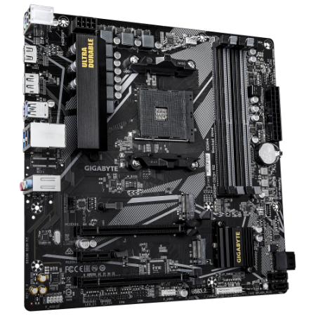 GIGABYTE B550M DS3H R2 Placa base - Procesadores AMD Ryzen 5000, VRM de 5+3 fases, hasta 4733 MHz DDR4 (O.C.), 1x M.2 PCIe 4.0 +
