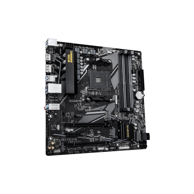 GIGABYTE B550M DS3H R2 Placa base - Procesadores AMD Ryzen 5000, VRM de 5+3 fases, hasta 4733 MHz DDR4 (O.C.), 1x M.2 PCIe 4.0 +