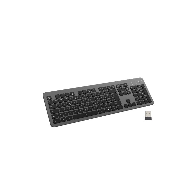 EWENT TECLADO SLIM MULTICONEXION BT Y WIFI, RETROILUMINADO