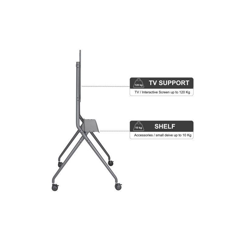 Ewent EW1542 soporte para pantalla de señalización 2,18 m (86″) Negro