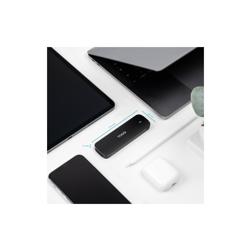 TOOQ CAJA EXTERNA M.2 NVME USB3.1 GEN2 ALUMINIO NEGRA