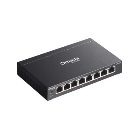 TP-Link Omada ES208GP switch Gestionado L2 Gigabit Ethernet (10/100/1000) Energía sobre Ethernet (PoE) DIN rail Negro