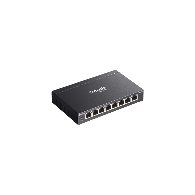 TP-Link Omada ES208GP switch Gestionado L2 Gigabit Ethernet (10/100/1000) Energía sobre Ethernet (PoE) DIN rail Negro