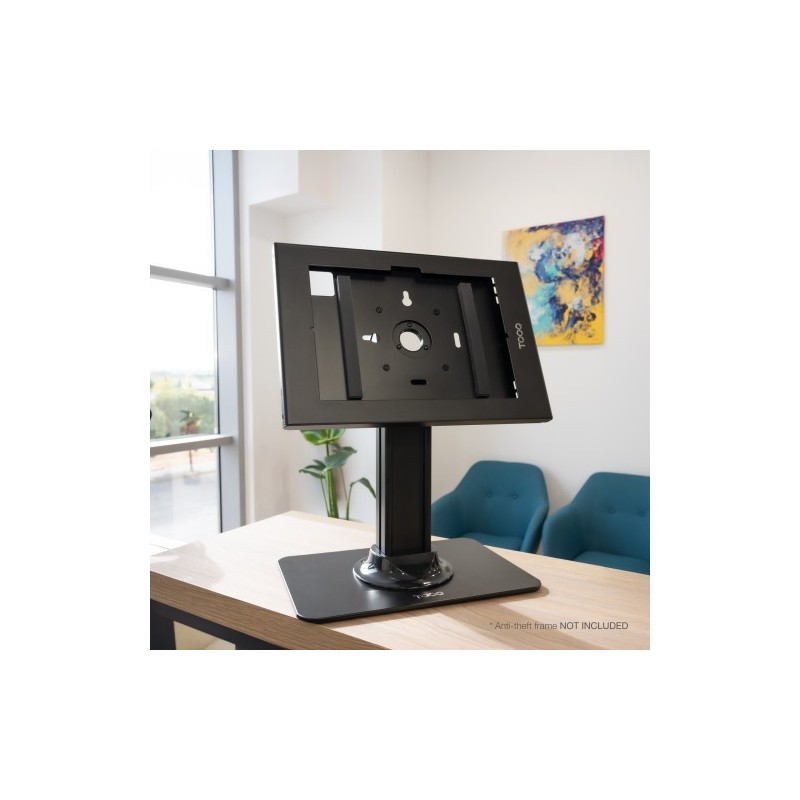 TOOQ SOPORTE MESA MARCO ANTIRROBO TABLET, NEGRO