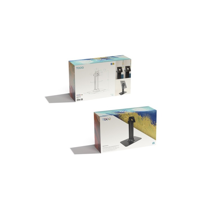 TOOQ SOPORTE MESA MARCO ANTIRROBO TABLET, NEGRO