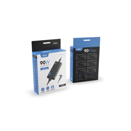 NOX NXPWR90NB adaptador e inversor de corriente Interior 90 W Negro