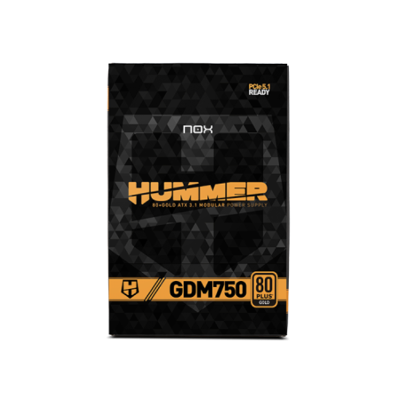 NOX Hummer GDM 750W GOLD unidad de fuente de alimentación 20+4 pin ATX ATX Negro