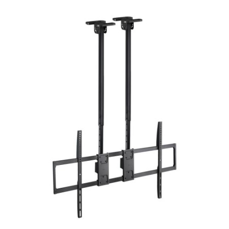 TOOQ SOPORTE TECHO DOBLE MASTIL PANTALLAS 60-120″ NEGRO