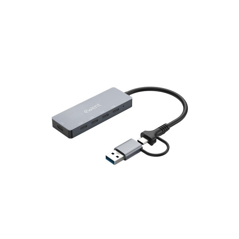Ewent EW1151 hub de interfaz USB Tipo C 10000 Mbit/s Gris