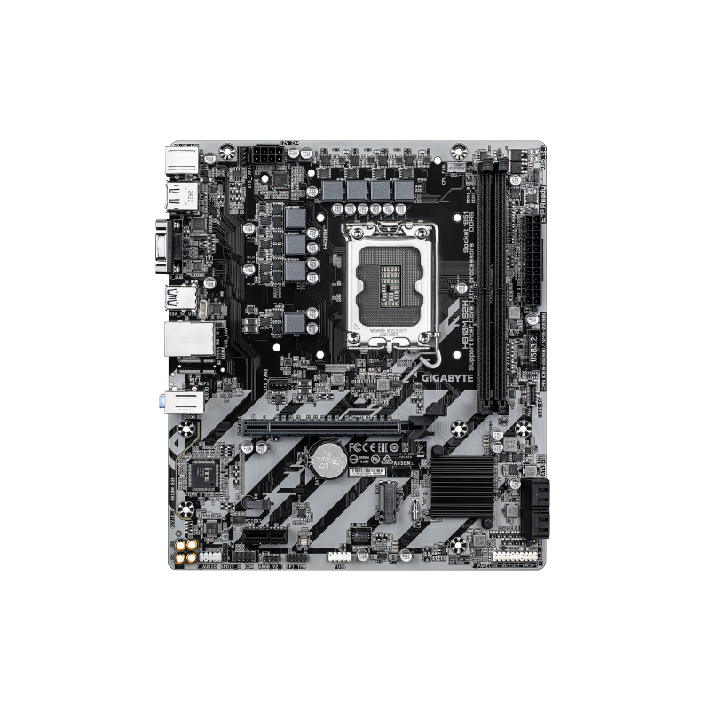 GIGABYTE H810M S2H Placa base - Procesadores Intel Core Ultra (Serie 2), VRM de 4+1+2 fases, hasta 6400 MHz DDR5, 1xPCIe 4.0 M.2
