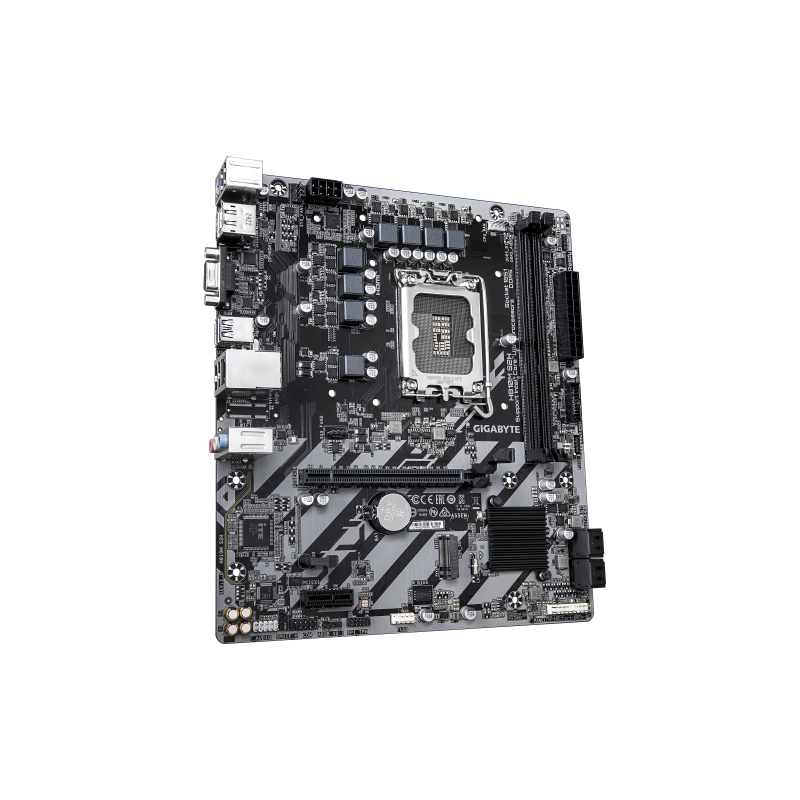 GIGABYTE H810M S2H Placa base - Procesadores Intel Core Ultra (Serie 2), VRM de 4+1+2 fases, hasta 6400 MHz DDR5, 1xPCIe 4.0 M.2