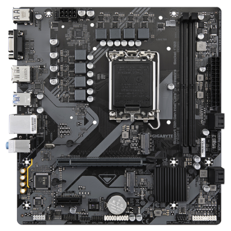 GIGABYTE B760M E Placa base - Compatible con procesadores Intel Core 14ª generación, VRM de 6+1+1 fases, hasta 7200 MHz DDR5 (OC