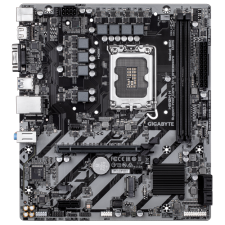 GIGABYTE H810M H Placa base - Procesadores Intel Core Ultra (Serie 2), VRM de 4+1+2 fases, hasta 6400 MHz DDR5, 1xPCIe 4.0 M.2, 