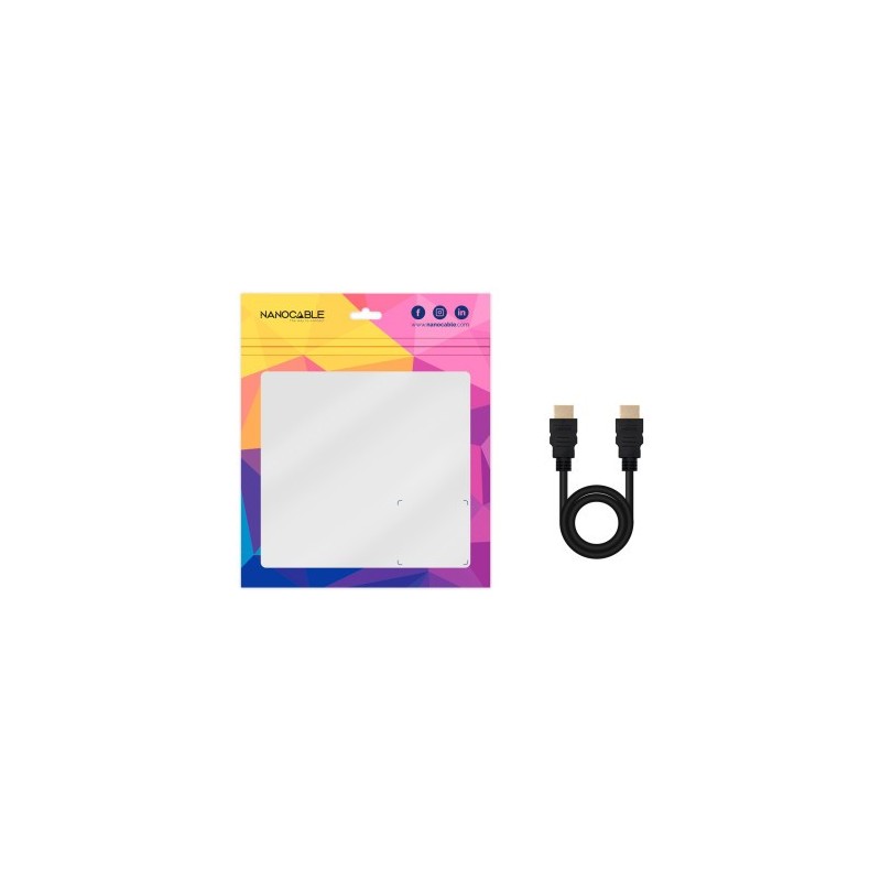 Nanocable Cable HDMI V2.0 4K@60Hz 18Gbps A/M-A/M, 3 m, Negro