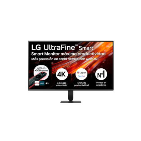 MONITOR LG 31,5″, PANEL VA, TASA DE REFRESCO 60HZ, TIEMPO DE RESPUESTA 5MS (GTG) RESOLUCION UHD (3840X2160) WEBOS26, HDMI