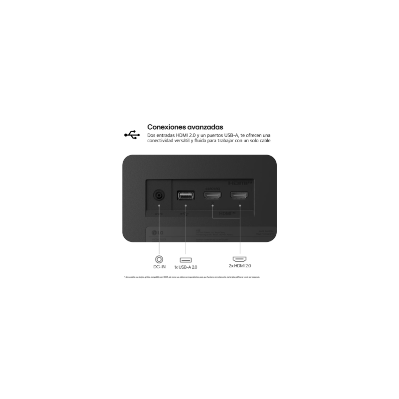 MONITOR LG 31,5″, PANEL VA, TASA DE REFRESCO 60HZ, TIEMPO DE RESPUESTA 5MS (GTG) RESOLUCION UHD (3840X2160) WEBOS26, HDMI