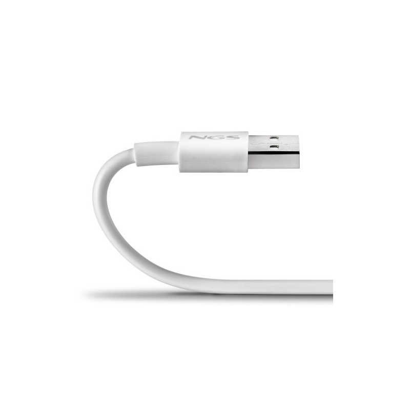 NGS ZYRO-AC cable USB USB 2.0 1 m USB A USB C 0,48 Gbit/s Blanco