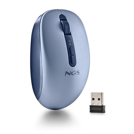 NGS FOG DUAL BLUE ratón Universal Ambidextro RF Wireless + Bluetooth 1600 DPI