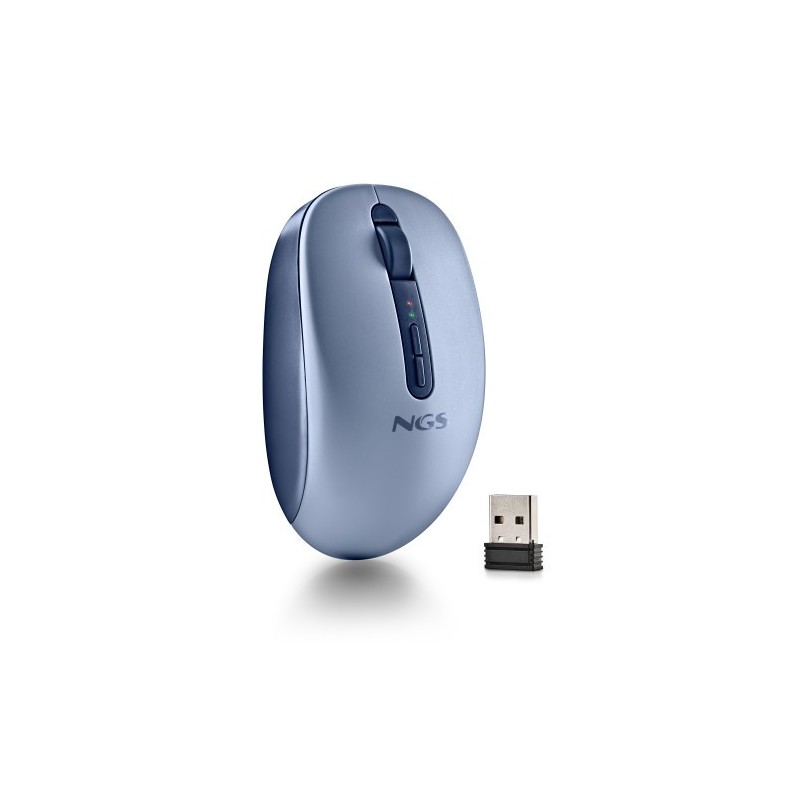 NGS FOG DUAL BLUE ratón Universal Ambidextro RF Wireless + Bluetooth 1600 DPI