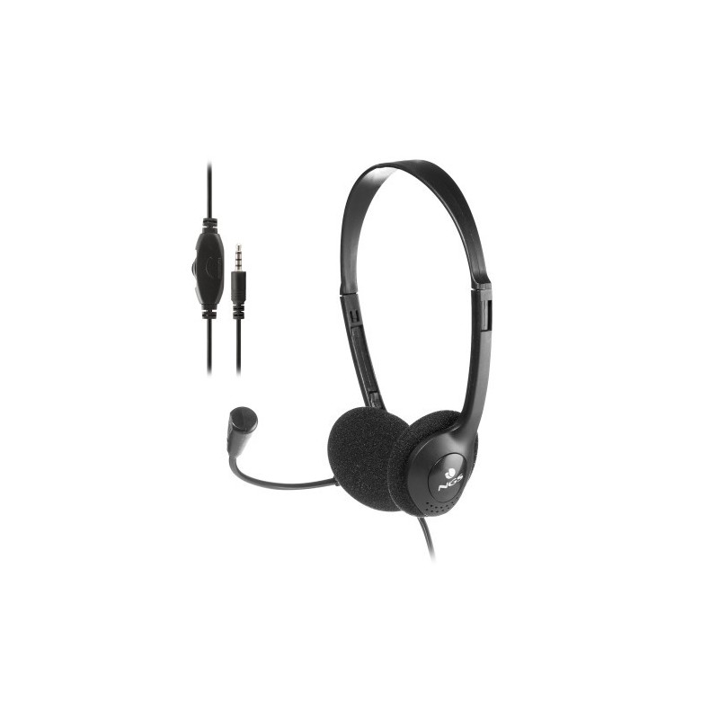 NGS MS103 MAX Auriculares Alámbrico Diadema Llamadas/Música Negro