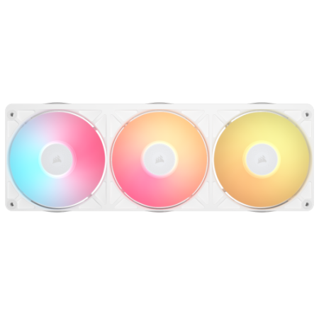 VENTILADOR CAJA CORSAIR RX II RGB SERIES ICUE LINK RX360 II UNIFIED FRAME RGB WHITE WITH ICUE LINK SYSTEM HUB 360MM RGB FAN TRIP