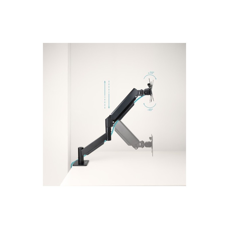 TooQ Soporte de mesa para pantallas de 13”-34”, Negro