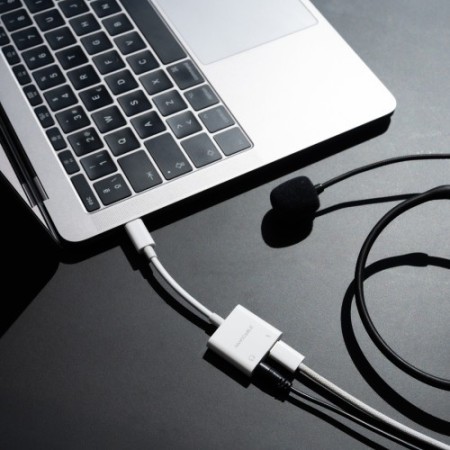 Nanocable Adaptador de Audio USB-C/M a Jack 3.5/H + USB-C/H PD 60W, 11.5 cm, Blanco